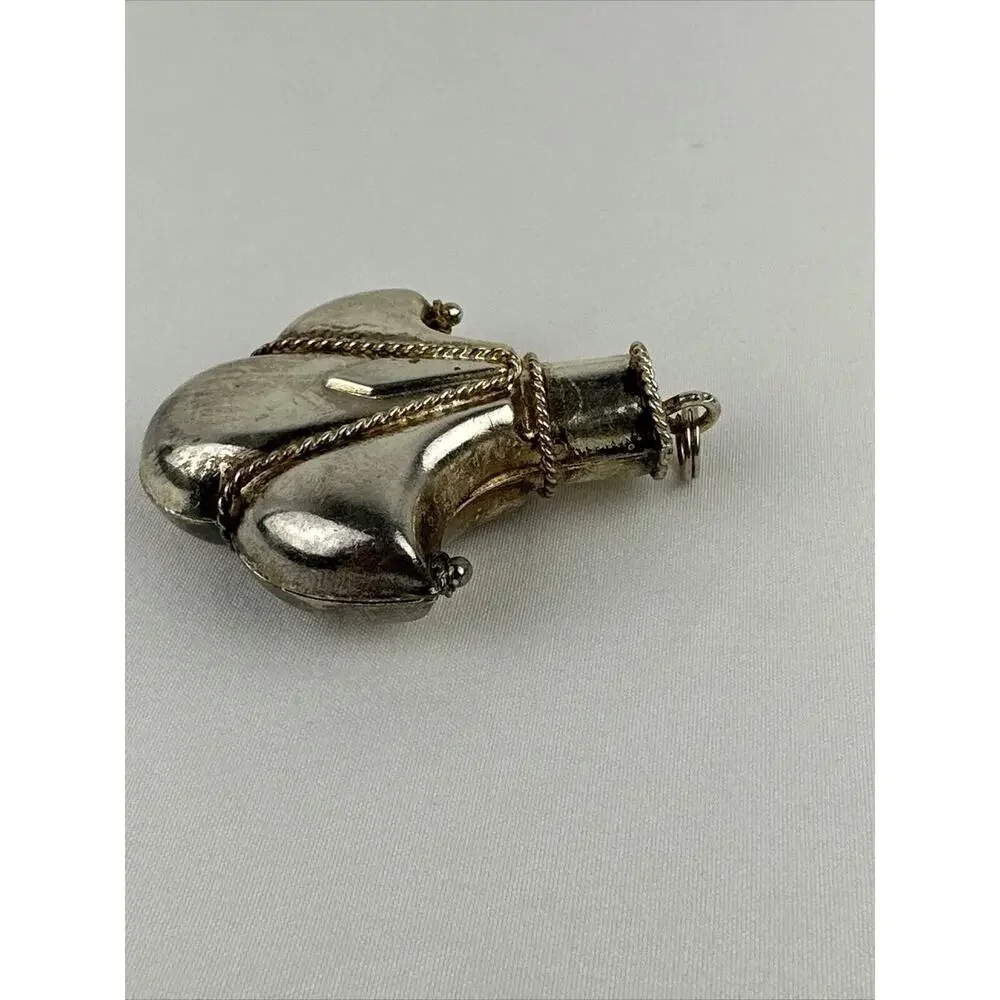 Vintage 3-D Dimensional Silver Fleur‎ de Lis Pendant Steampunk French Goth